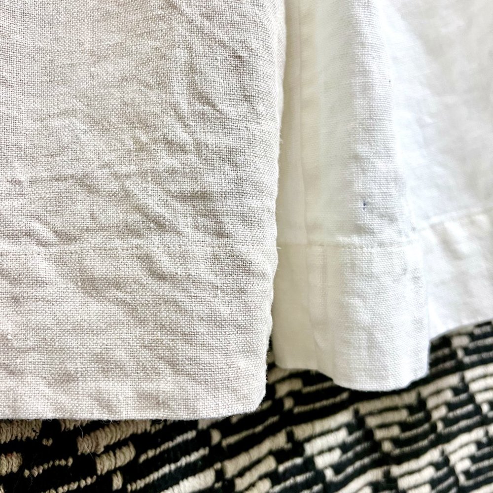 100% linen wide-leg/high-rise/elastic waist pants - Picture 6 of 16